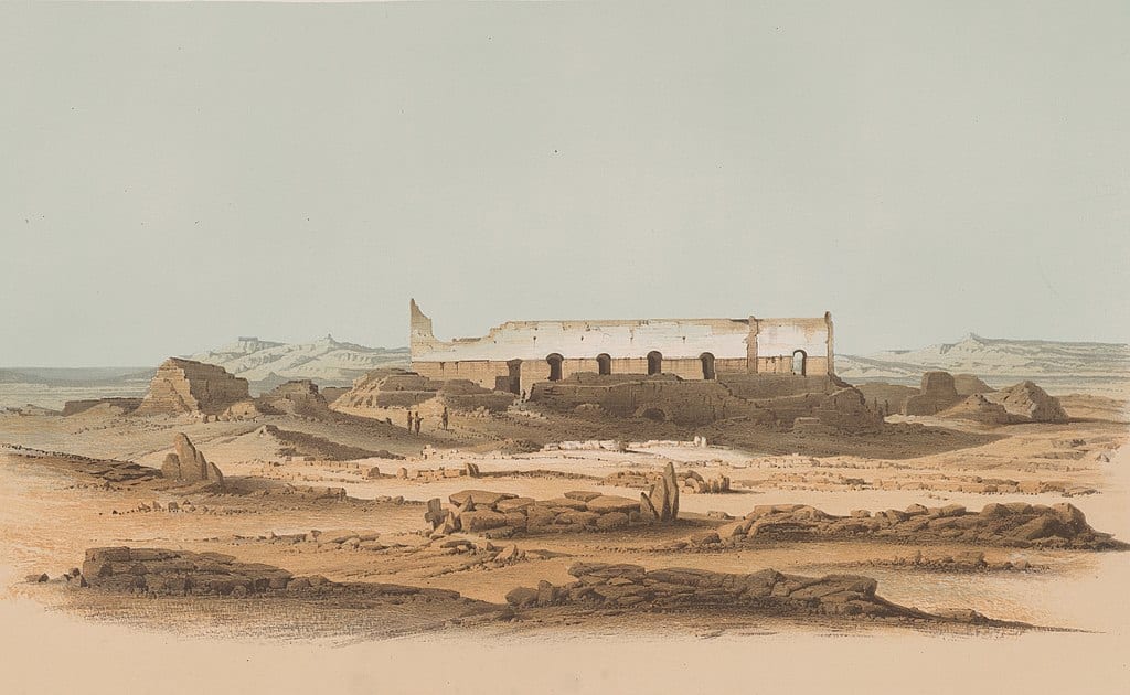 Klosterruine von Wadi Gazâl: Aeussere Ansicht, Innere Ansicht., wikipedia